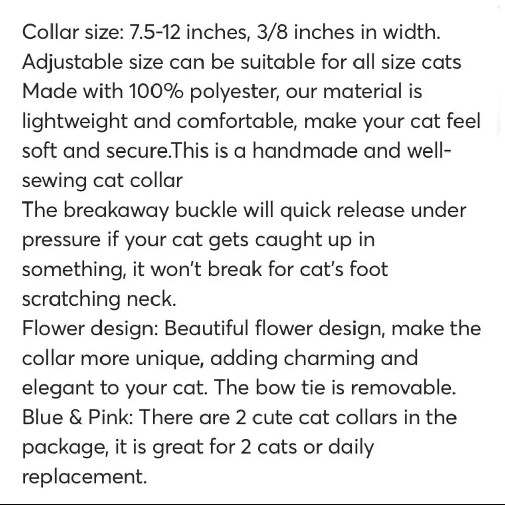 Flower 🌺 Cat 🐈 Collar